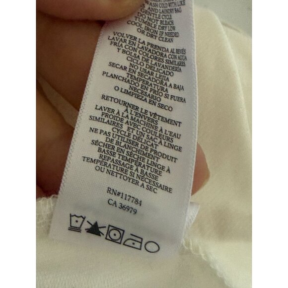 Rails April Creme Short-Sleeve Linen Blend Wrap Blouse With Tie Detail - S - Picture 7 of 9